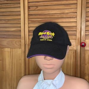 Hard Rock Cafe PUNTA CANA Baseball Hat Cap Save The Planet unisex BLACK PURPLE